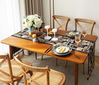 13×72 Inch Table Runner, Retro-Luxury Tassels Series for Kitchen Dining Table Holiday Decoration (Yankee Style)