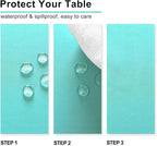 Hiasan Light Blue Tablecloth Square - Waterproof and Wrinklr Resistant Washable Polyester Fabric Table Cloth for Dining Room and Outdoor Use, 30 x 30 Inch
