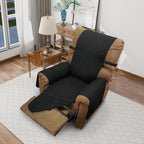Recliner Chair Covers Reversible Sofa Cover Couch Cover for Pets Lazy Boy Furniture Protector(28''Recliner,Black/Black)