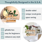 Rooted in Grace: Plant Propagation Stations: Plant Cutting Holder w/ 3 Glass Propagation Vases, Unique & Encouraging Christian Gifts for Women, Faith-Inspired Home Decor