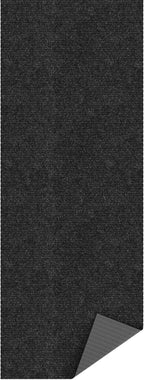 Ottomanson Commercial Scrape Rib Entry Mat – Heavy Duty Ribbed Floor Mat for High Traffic – Non Slip Rubber Back, Waterproof – Indoor Outdoor Use for Offices, Schools, Lobbies, 2'7" x 51', Black