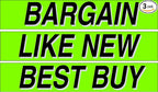 Ez-line Vinyl Windshield Stickers 3 Dozen 15 Inch Chartreuse Slogan Dealership Pro Pack for Car Lots (EZ115-Pack2)