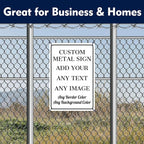 Custom Signs Outdoor Metal - 12 x 8 Personalized Aluminum Rust-Proof Entrance Garden Hazard Intersection Parking Signs, Decorative Sign (Style 03)
