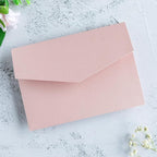 20 PCS Blush Pink Tri-fold Laser Cut Wedding Invitation Pockets for 5x7 Wedding Cards Bridal Shower Engagement Quinceanera Invitation