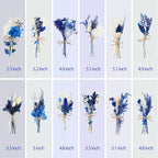 10/12/24/36 Pack Mini Dried Flowers for Vase Wedding Various Mini Bouquet Dried Small Wildflowers Natural Flowers Bulk for Crafts DIY Decor (12, Blue)
