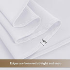 sancua White Square Tablecloths 60x60 Inch - Fabric Table Cloth for Square or Round Tables, Washable Polyester Table Cover for Dinner, Holiday Party, Decorative Display Tables