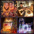 20 Pack Multi-Color LED Fairy Lights Battery Operated,7FT 20 LED Waterproof Mini Twinkle String Lights Battery Powered for Christmas Mason Jars Party,Multicolor