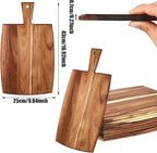 Irenare 18 Pcs Plain Cutting Board Set with Handles Laser Engraving Wooden Charcuterie Kitchen Serving Chopping Board Bulk for DIY Housewarming Mother's Day Gifts(Acacia,17 x 10 Inch)