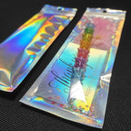 Resealable Foil Pouch Bag [100 PCS ] Great for Party Favor Food Storage (Holographic Color, 2.7 x 8.6 Inch)