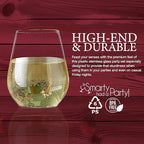 Smarty Had A Party 4 oz Clear Stemless Plastic Mini Goblets, Unbreakable Disposable Wine Goblets for Weddings, Parties, and Events, Bulk Drinkware for Celebrations (80 Count)