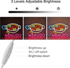 CNBEYOUNG Menudo Neon Sign, Neon Lights Hanging Wall Art Decoration for Mexican Restaurant Shop Bar Cafe Kitchen Party Home Decor, USB Powered Ultra Bright Dimmable,15.43x 12.2inches