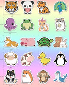 300 Pcs Animal Stickers for Kids, Cute Water Bottle Stickers for Kids Waterproof, Vinyl Laptop Kid Sticker Pack, Kid Classroom Prizes for Elementary Students