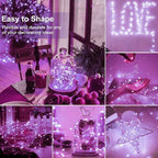 kolpop 30 Pack LED Fairy Lights Battery Operated, 7FT 20 LED Mini Twinkle String Lights Battery Powered Waterproof for Christmas Halloween Mason Jars Party (Purple)