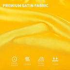 ANECO 16 Pack Square Satin Napkin Bright Silk Table Napkin Soft Smooth Fabric Table Napkin for Wedding Banquet Party Decoration, Yellow, 17 x 17 Inch