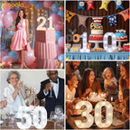 Pooqla LED Light Up Numbers, Warm White and Cool White Decorative Lighted Marquee Numbers, Light Up Numbers for Boys Girls Party, Wedding, Bar, Night Light, Room Decor, Birthday Decoration, Number 3