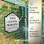 Personalized Outdoor Metal Sign - Customized Driveway Sign, Waterproof, Design 2Metalic Silver 18x18 In