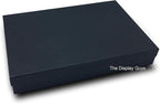 TheDisplayGuys - 25-Pack #53 Kraft Paper Cardboard Gift Boxes/Jewelry Cases w. Cotton Padding & Lid - Matte Black - (5.4" x 3.9" x 1.0")
