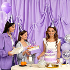 Light Purple Backdrop Curtain: 5.8×8ft Backdrop Durable Curtain for DIY Photo Booth - Baby Shower Wedding Birthday Decoration