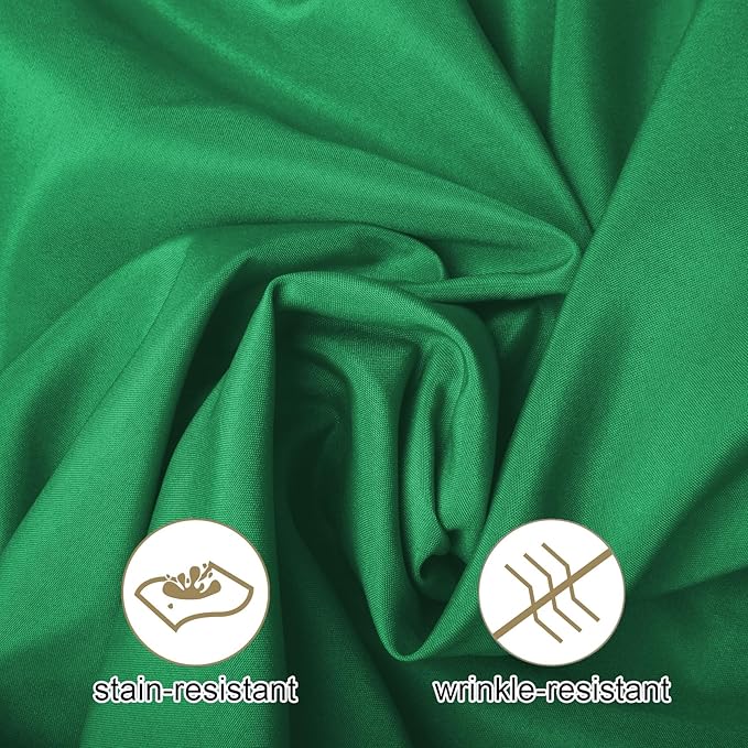 Ascoza 2pack 120 Inch Emerald Round Tablecloth in Washable Polyester Fabric for Wedding/Banquet/Restaurant/Parties