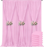 30x10ft Backdrop Curtains for Parties, 6 Panels 5x10ft Photography Backdrop Curtain with Rod Pocket,Backdrop Polyester Background Drapes,Wedding Backdrop Drapes for Birthday Baby Shower Home Decor