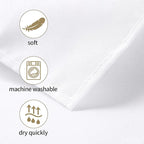 Ascoza 2pack 90x90 Inch White Square in Polyester Fabric Tablecloth for Wedding,Banquet,Restaurant and Parties