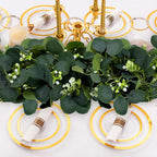 Eucalyptus Garland, 2 Packs 6FTGreen Flower Garland Decor, Artificial Faux Eucalyptus Leaves Greenery Vines for Table Runner Wedding Bedroom Mantle Centerpieces Backdrop Decorations