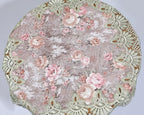 vctops Damask Lace Patchwork Tablecloth Luxury Square Small Table Cover Elegant Floral Embroidered Lace Table Cloth for Party Kitchen Dinning Picnic Decoration (Type E,22"x22")