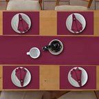 Ruvanti Linen Table Runner 72 Inches, Classic Hemstitch, Washable, Reusable, Non-Slipping, Stain Resistant- Perfect for Parties, Weddings, Dinners, Thanksgiving, Christmas, Indoor use – Burgundy