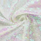 Eternal Beauty White Iridescent Sequin Backdrop, 6x8 Ft Glitter Background Curtains for Shimmer Photography Party Wedding Birthday Back Drop Decor