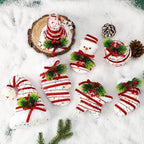 LANGXUN 12pcs Candy Land 2025 Xmas Birthday Party Wedding Suppiles Decoration, Hanging Candy Cane Christmas Tree Décor, Christmas Decorative Hanging Ornaments Crafts