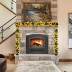 8Pcs 63Ft Sunflower Garland, Fake Hanging Flowers, Sunflower Artificial Flower Vine, Hanging Floral Vine Garland for Wedding, Party, Wall Arch, Halloween, Christmas Summer Garden Backdrop Decor