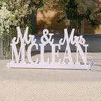 callie Personalized Mr and Mrs Wedding Table Name Sign, Custom Wooden Acrylic Table Decor for Wedding, Bridal Shower Party