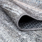 Bloom Rugs Washable Non-Slip 2' x 3' Rug - Gray/Blue/Blush Modern Abstract Area Rug for Living Room, Bedroom, Dining Room, and Kitchen - Exact Size: 2' x 3'