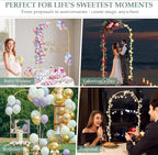 7.2FT Arch Backdrop Stand for Parties, Metal Balloon Arch kit Stand, Gold Wedding Arch Stand Frame for Gender Reveal Ceremony Birthday Anniversary Bridal Graduation Party Event Decoration