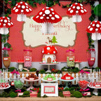 8PCS Mushroom Honeycomb Decor Mushroom Shaped Tissue Paper Pom Decorations for Jungle Wonderland Themed Birthday Party 3D Mushroom Honeycomb Centerpiece for Fairy Baby Shower Garden Decoration