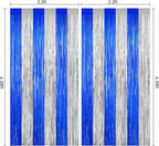 Silver and Blue Tinsel Backdrop Foil Fringe Curtains, 2Pack Birthday Door Decorations Photo Backdrop, Party Streamers Supplies for Bachelorette, Graduation, Christmas, Disco Decor New Year Decorations