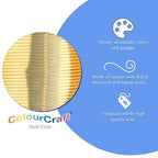 Beadalon ColourCraft Wire, 26 Gauge, Gold Color Silver Plated, 34 yd Spool