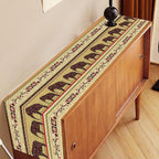 Boho Elephant Table Runner, Vintage Tribal Traditional Bohemian African Animals Ethnic Folk Table Center Decor for Home Kitchen Dining Patio Holiday Party Indoor Table Decorations, 13"x36" Inch