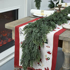 Realistic Christmas Garland for Mantle 6FT Real Touch Thick/Lush Artificial Cedar Garlands Christmas Decorations Indoor Christmas Garland for Stairs Railing Outdoor Fireplace Table Xmas Holiday Decor