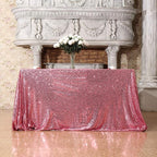 SquarePie Sequin Tablecloth 60 x 102 Inch Fuchsia Pink Sparkly Table Linen for Wedding Party