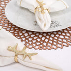 Lightweight Metal Napkin Rings Set of 12 - Napkin Rings Holder for Dinning Table Parties Dining Table, Weddings, and Special Events - Elegant Table Décor for Home & Restaurants (Gold) - CLEENTABLE