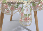 vctops Damask Lace Patchwork Tablecloth Luxury Square Small Table Cover Elegant Floral Embroidered Lace Table Cloth for Party Kitchen Dinning Picnic Decoration (Type N,32"x32")