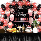 4 Pack 29x108 Inch Metallic Foil Fringe Tinsel Table Skirts for Rectangle Tables Streamer Curtains Backdrop for Halloween, Birthday, Parade Floats, Christmas Party Supplies(Black)