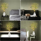 Olive Branches for Vases with Battery Operated Lights 33 Inches, 99LED Lighted Olive Tree Branches with Timer for Indoor Outdoor Spring Christmas Room Wedding Decoration