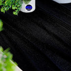 MDS Halloween Chiffon Table Runner - 25 Pack, 29 x 170 Inches, 14ft Each - Sheer Spooky Table Runners for Haunted House Parties, Trick-or-Treat Tables, Witchy Décor, Wedding & Events - Black