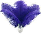 Ballinger Royal Blue Ostrich Feathers - 24Pcs 12-14inch Craft Feathers for Party Centerpieces, Flower Arrangement and Home Decor