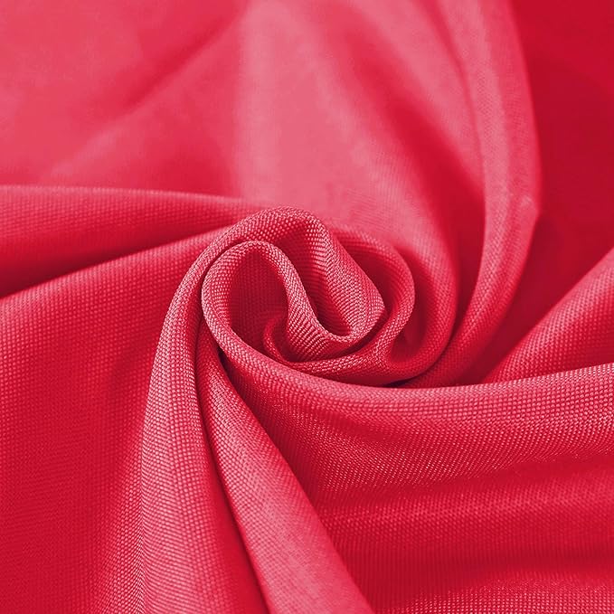 Rectangle Tablecloth 90x132 inch Washable Polyester Fabric Table Cloth for Wedding Party Dining Banquet Decoration（90x132, Red）