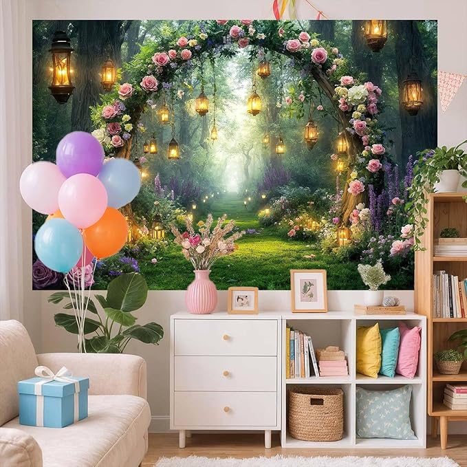 20x10ft Purple Flower Wedding Photography Backdrop Lavender Floral Wedding Bridal Photography Backdrop Anniversary Birthday Baby Shower Girl Party Banner Photo Booth Props Background Wall Decor