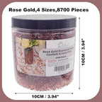 Vase Fillers for Centerpieces Home Deco,8700 Pieces Rose Gold Diamond Table Confetti,Fake Plastic Gems for Bridal Shower,Wedding & Party Decorations