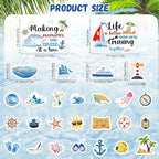 Cruise Door Decorations Magnetic, 27 Pcs Large Nautical Cruise Ship Magnets for Door Funny Carnival Sea Navigation Door Magnets for Door Decorations Fridge Car Cabin Party Supplies